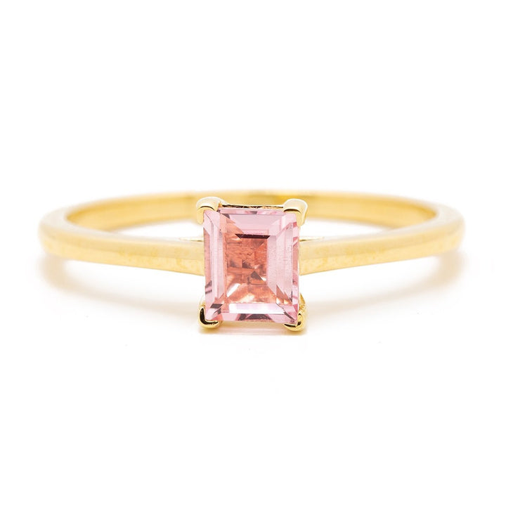 Princess-Cut Morganite Engagement Ring - Kingdom Jewelry