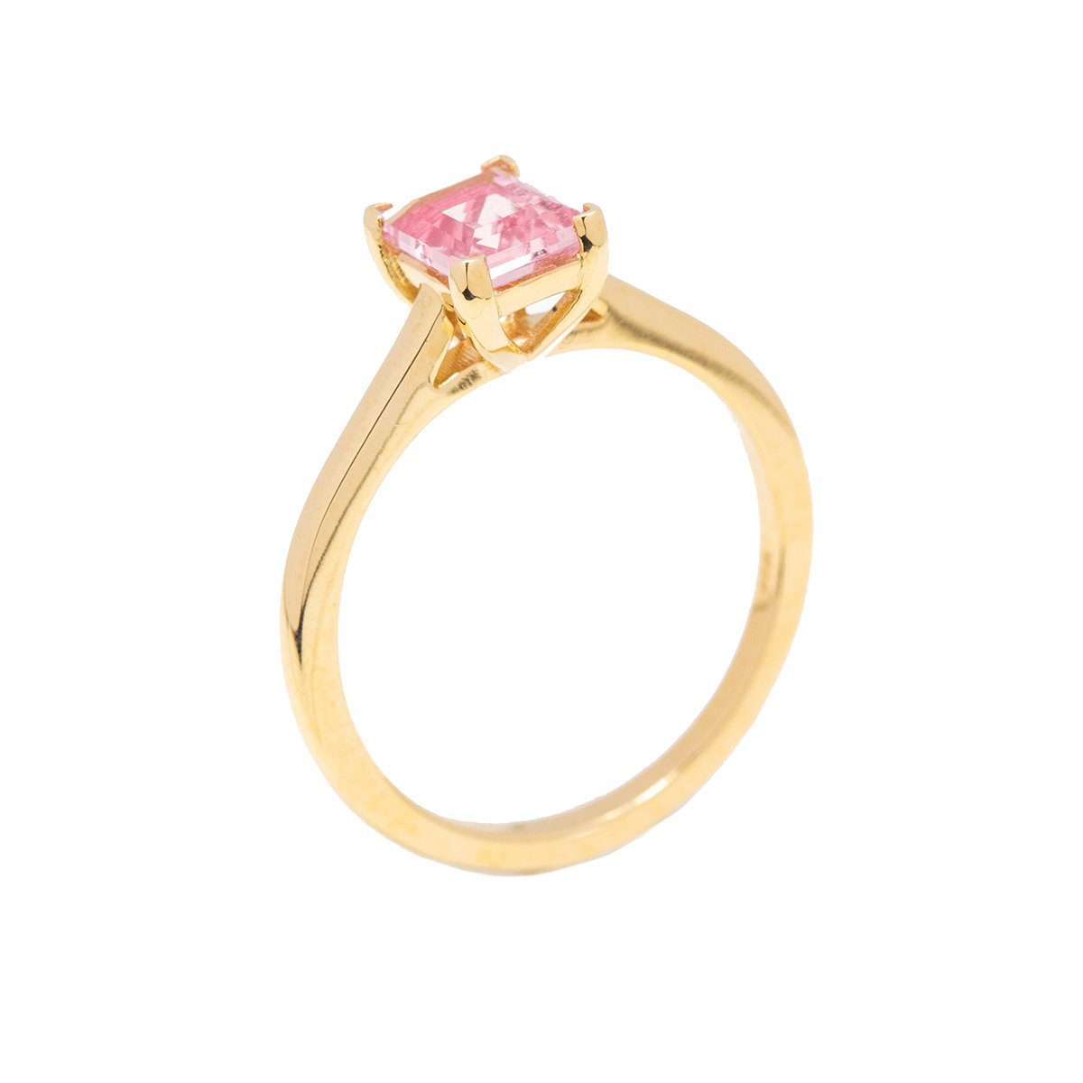 Princess-Cut Morganite Engagement Ring - Kingdom Jewelry
