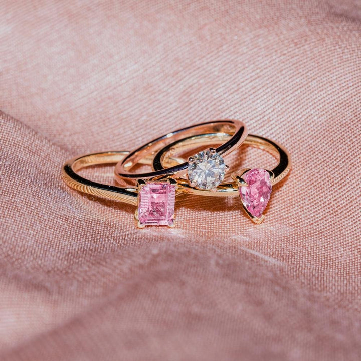 Princess-Cut Morganite Engagement Ring - Kingdom Jewelry