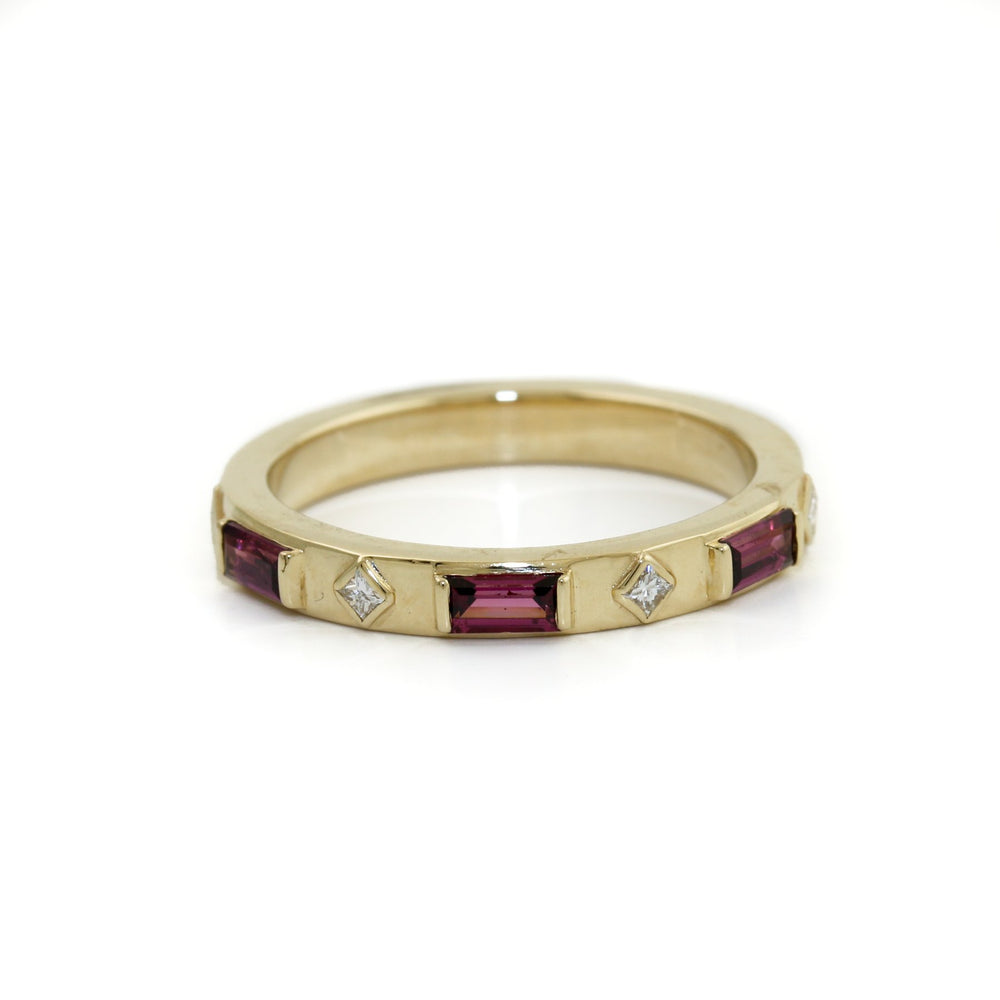 
                      
                        Purple Garnet & Diamond Eternity Band - Kingdom Jewelry
                      
                    