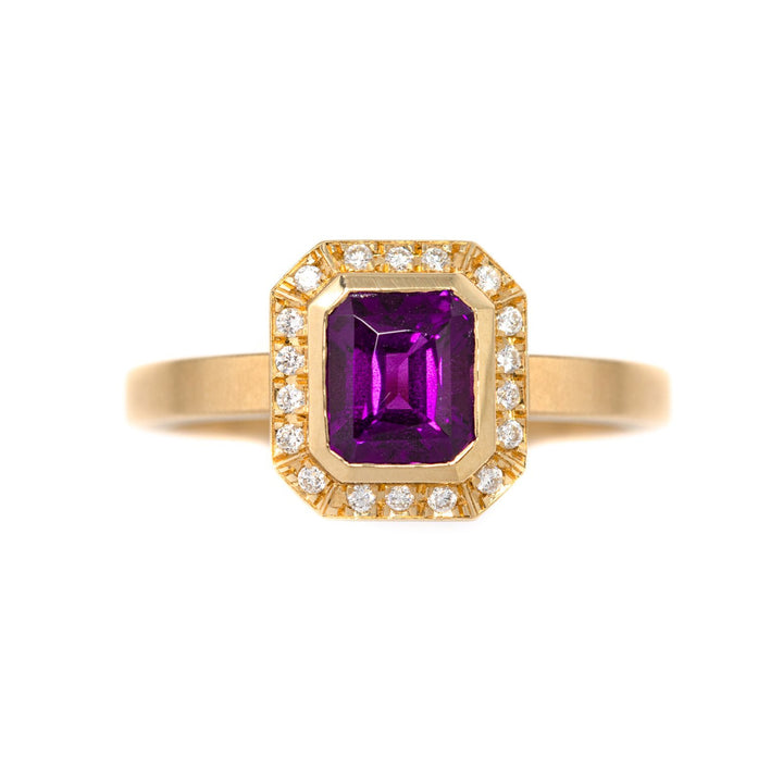 Purple Garnet Diamond Ring - Kingdom Jewelry