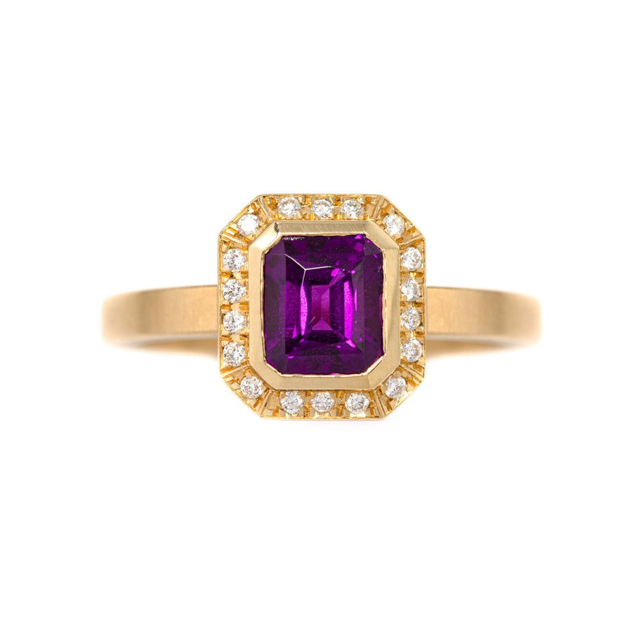 Purple Garnet Diamond Ring - Kingdom Jewelry
