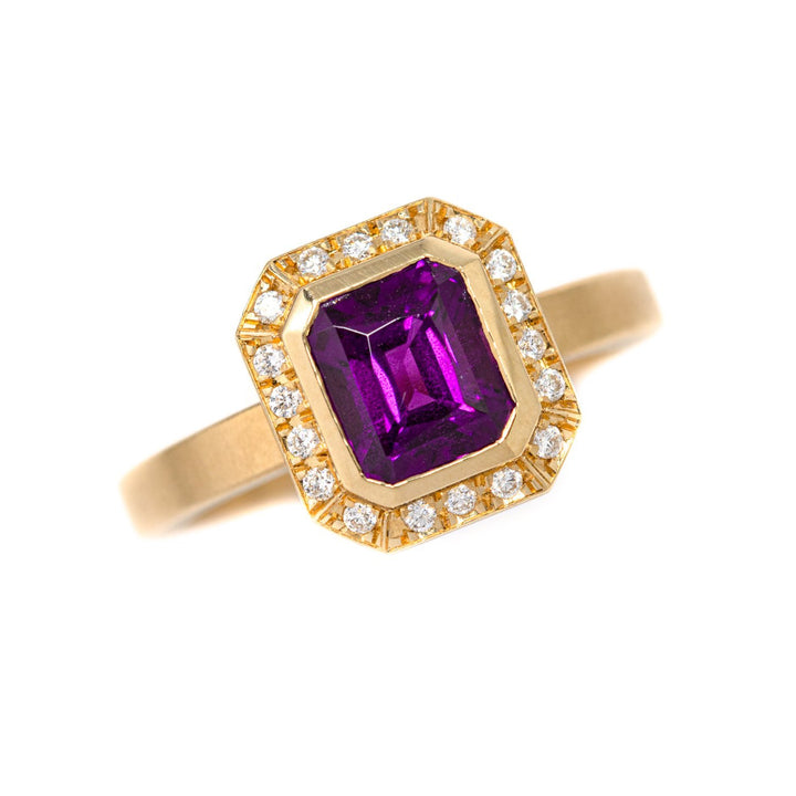 Purple Garnet Diamond Ring - Kingdom Jewelry