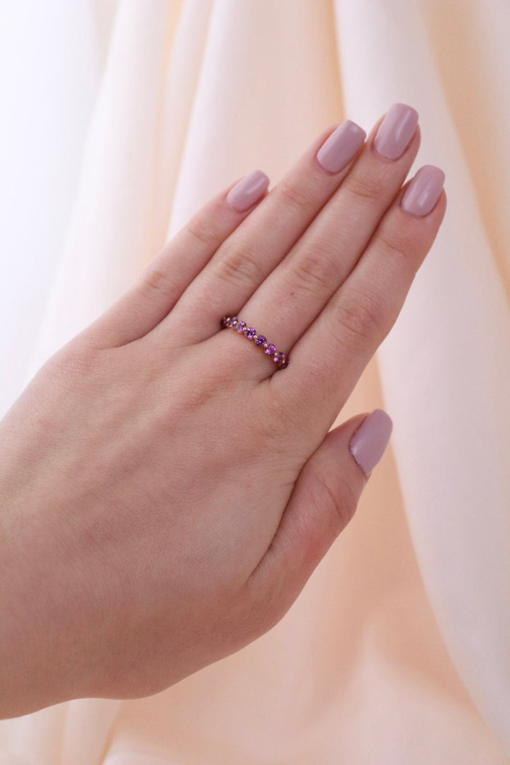 Purple Garnet Row Ring - Kingdom Jewelry