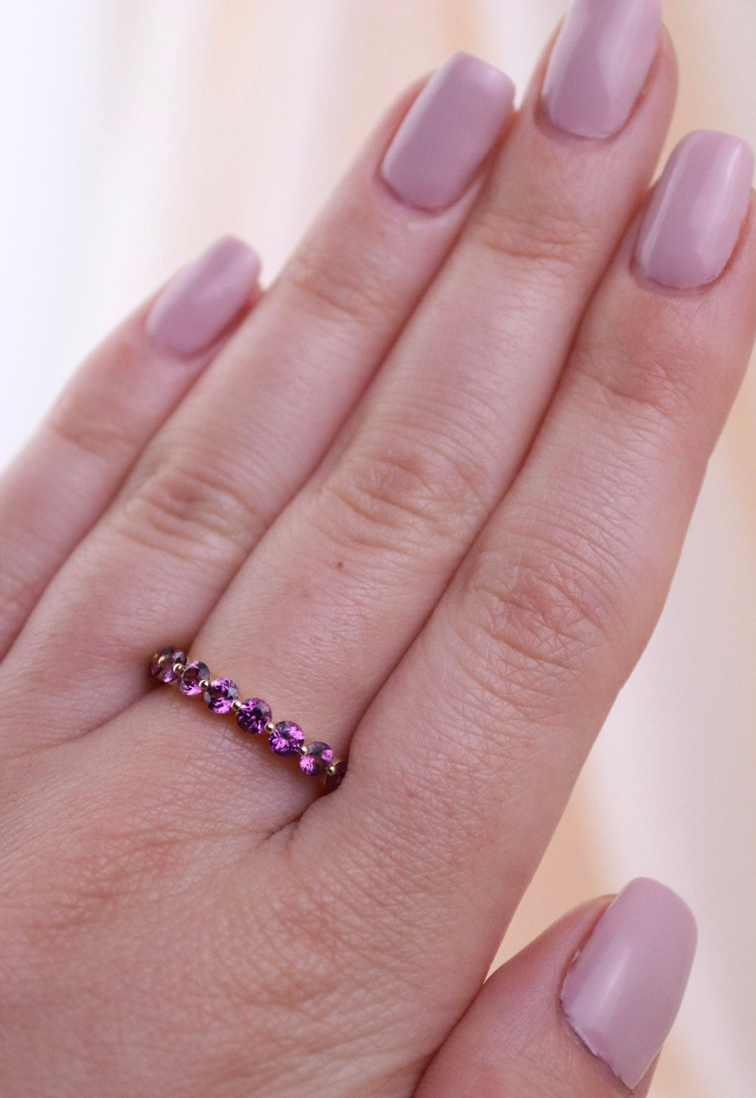 Purple Garnet Row Ring - Kingdom Jewelry