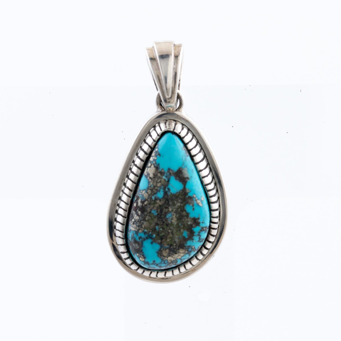 Pyrite Matrix Turquoise Pendant - Kingdom Jewelry