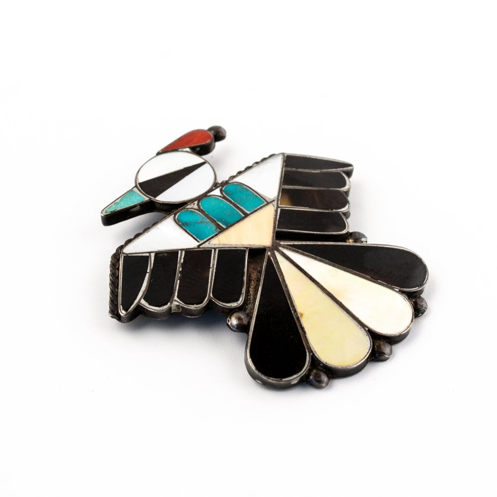 
                      
                        Quetzal Zuni Inlay Brooch Pin - Kingdom Jewelry
                      
                    