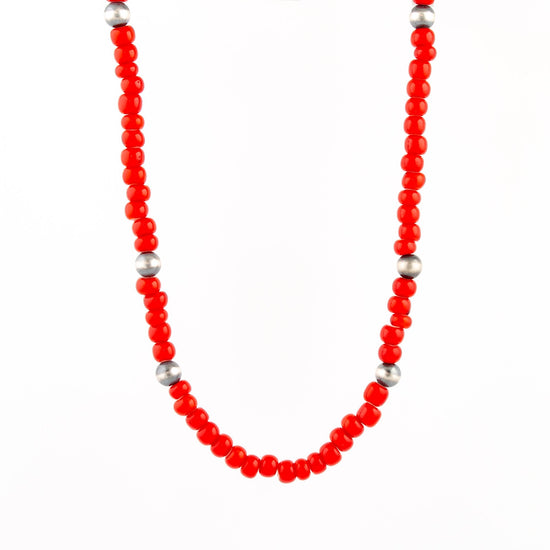 Red White Heart Necklace - Kingdom Jewelry