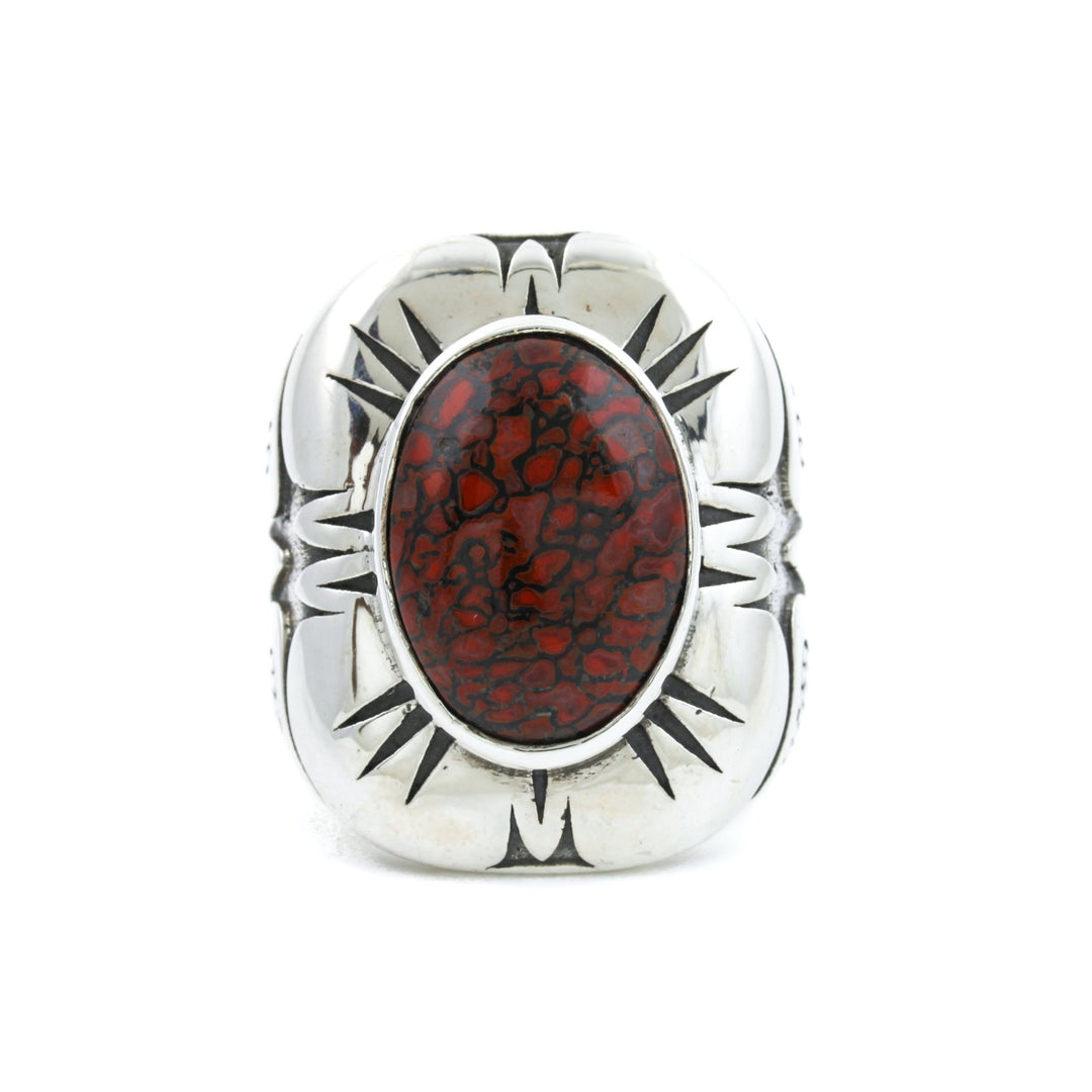 Remarkable "Grand Hoa" Ring x Fossilized Dino Bone by Kingdom - Kingdom Jewelry