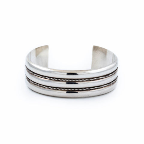 Ribbed Sterling Silver Cuff - Kingdom Jewelry