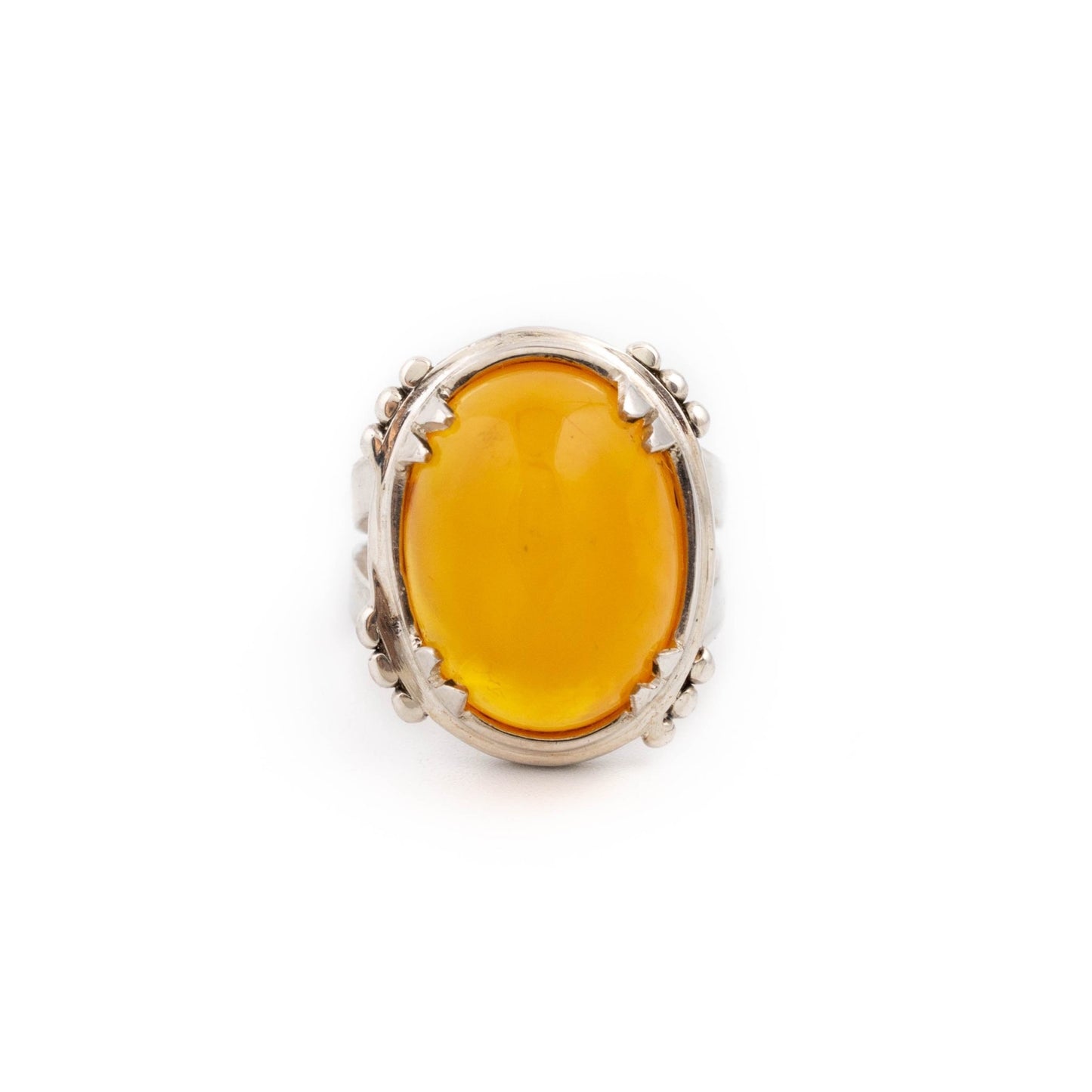 Rich Baltic Amber Ring b - Kingdom Jewelry