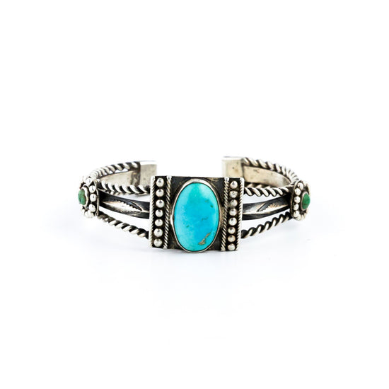 Rope-Banded 1940s Cuff - Kingdom Jewelry
