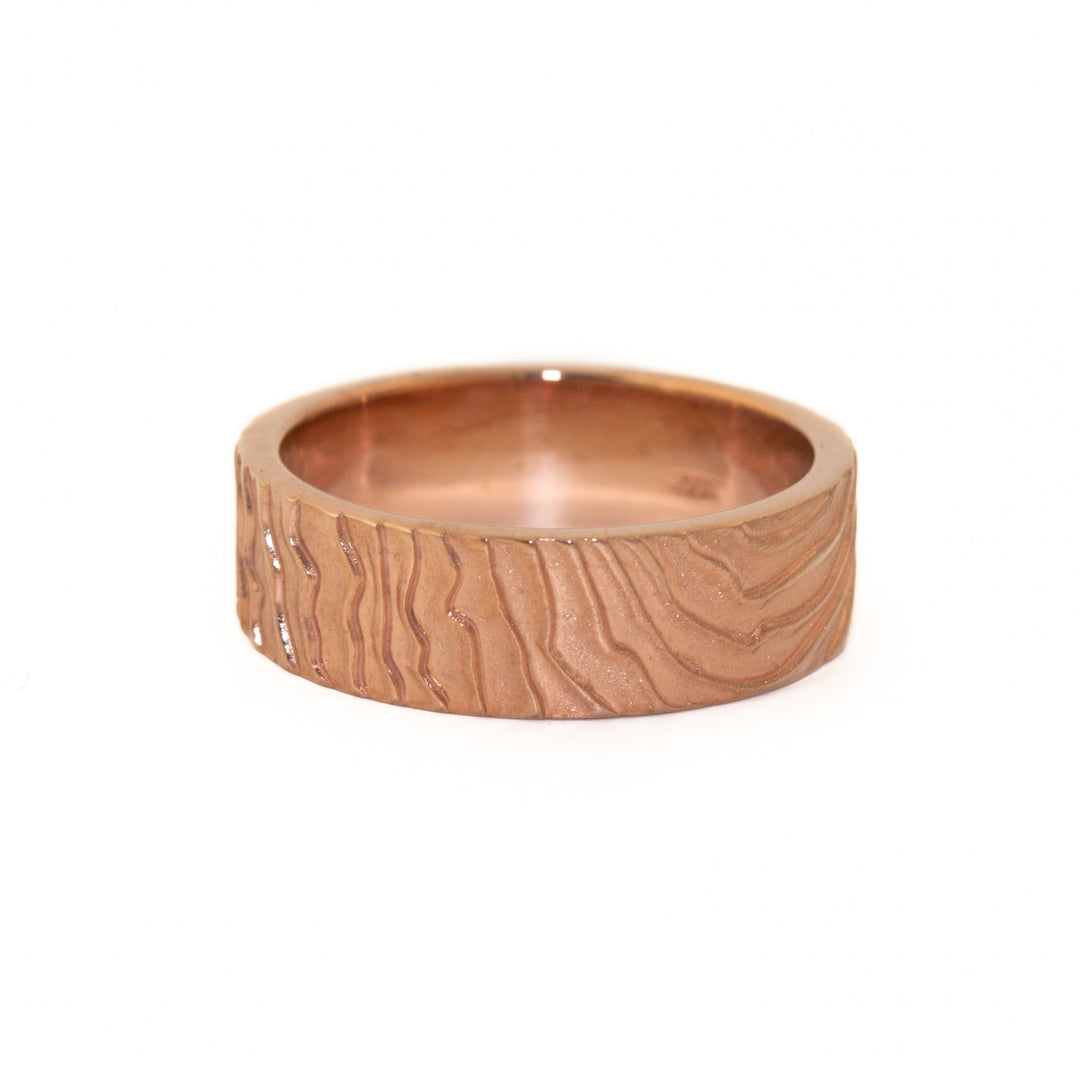 Rose Gold "Fingerprint" Band - Kingdom Jewelry