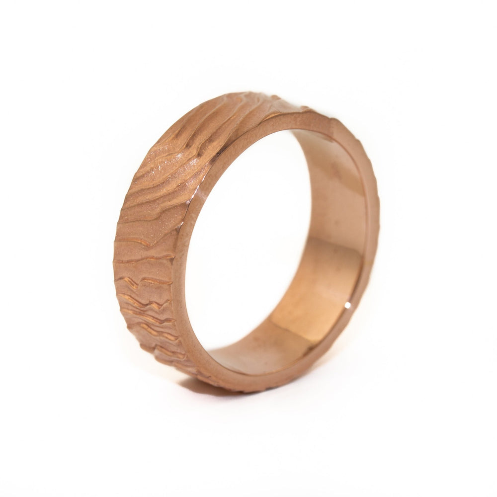 
                      
                        Rose Gold "Fingerprint" Band - Kingdom Jewelry
                      
                    