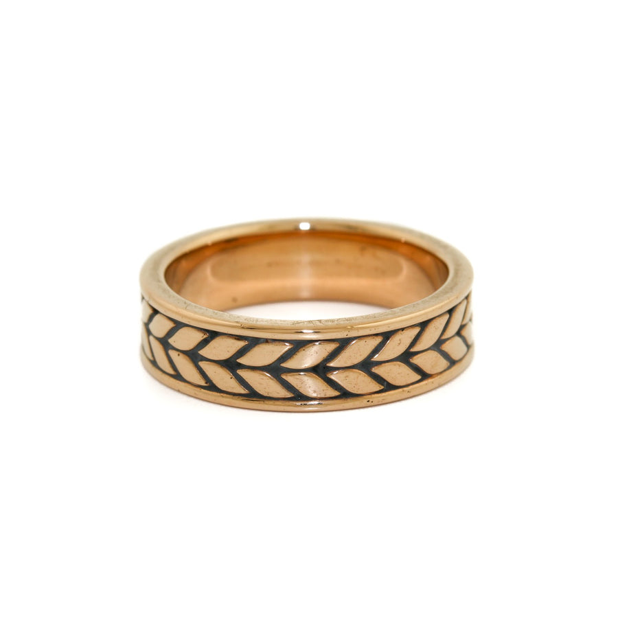 Rose Gold Hvete Cigar Band - Kingdom Jewelry