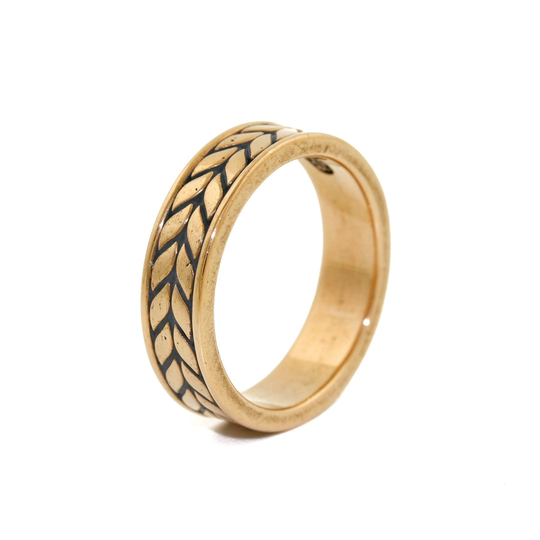 Rose Gold Hvete Cigar Band - Kingdom Jewelry