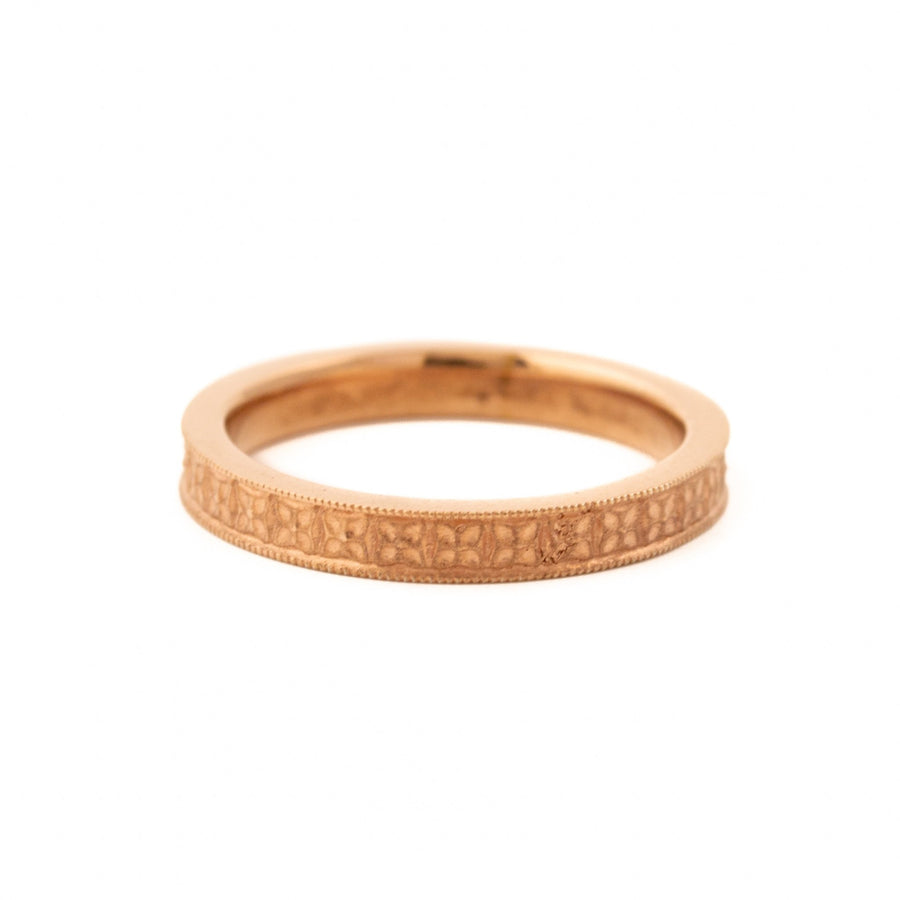 Rose Gold Slim Art-Deco Band - Kingdom Jewelry