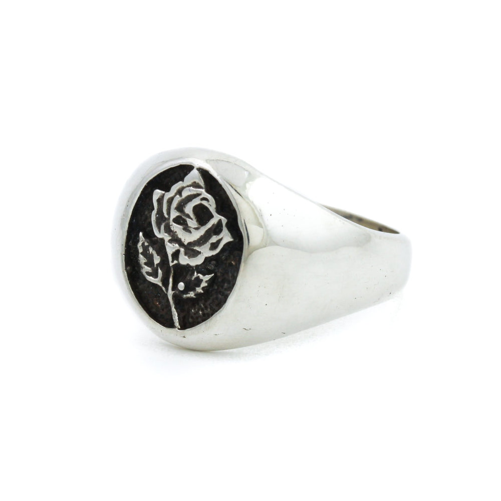 
                      
                        Rose Signet Ring Silver - Kingdom Jewelry
                      
                    