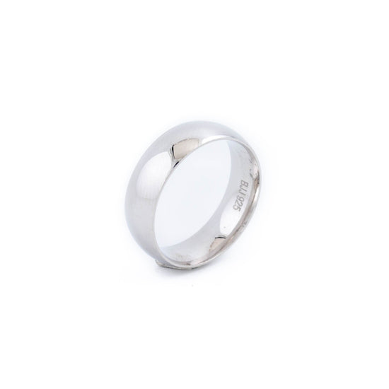 Rounded Matte Silver Band - Kingdom Jewelry
