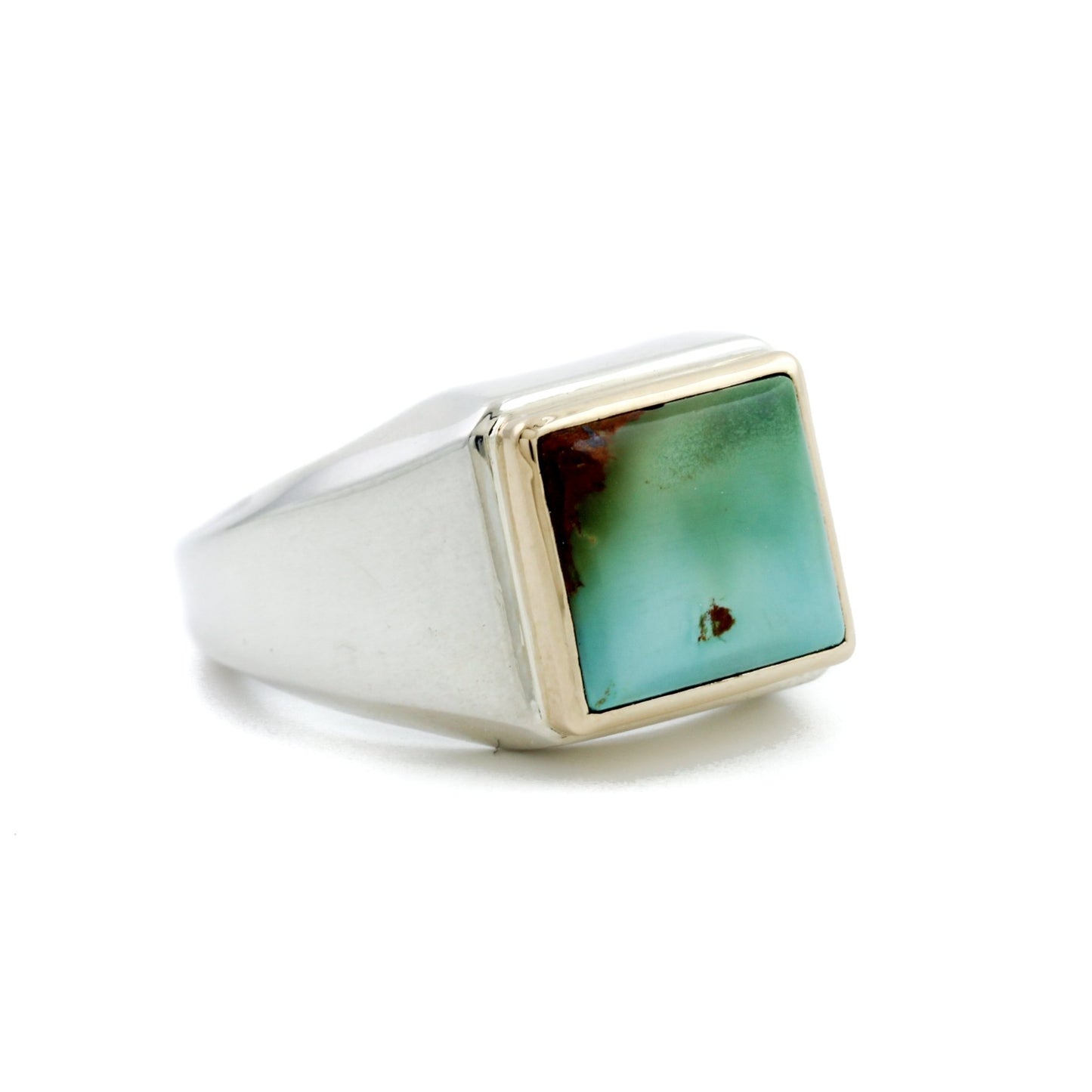 Royson Turquoise x 14k x Silver Ring 10.5 - Kingdom Jewelry