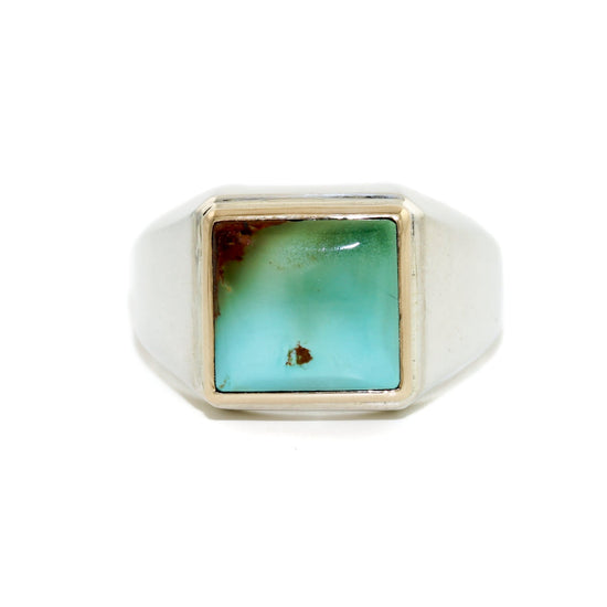 Royson Turquoise x 14k x Silver Ring 10.5 - Kingdom Jewelry
