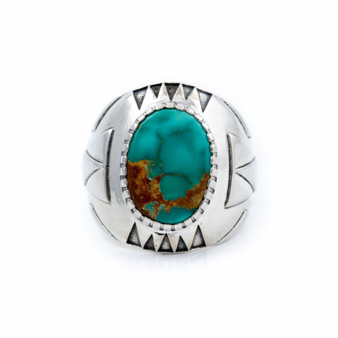 Royston Turquoise Delta Ring - Kingdom Jewelry