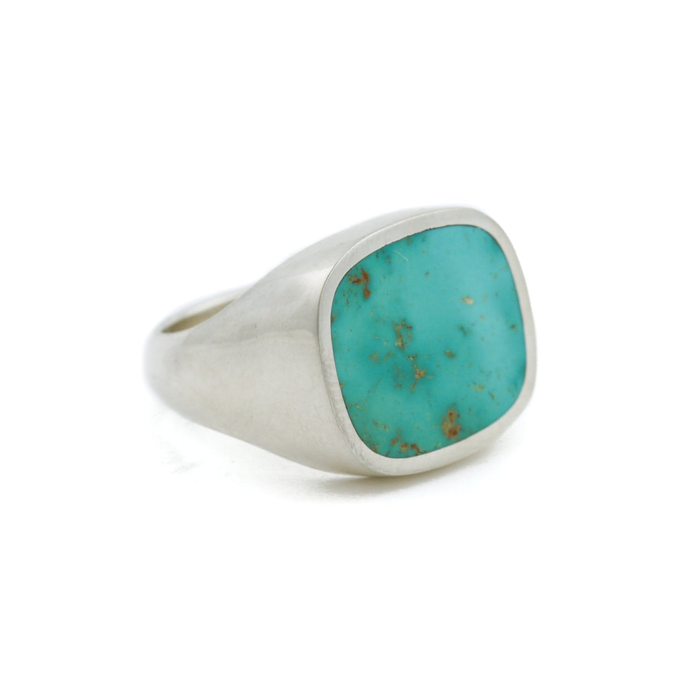 
                      
                        Royston Turquoise x Inlay Signet Ring - Kingdom Jewelry
                      
                    