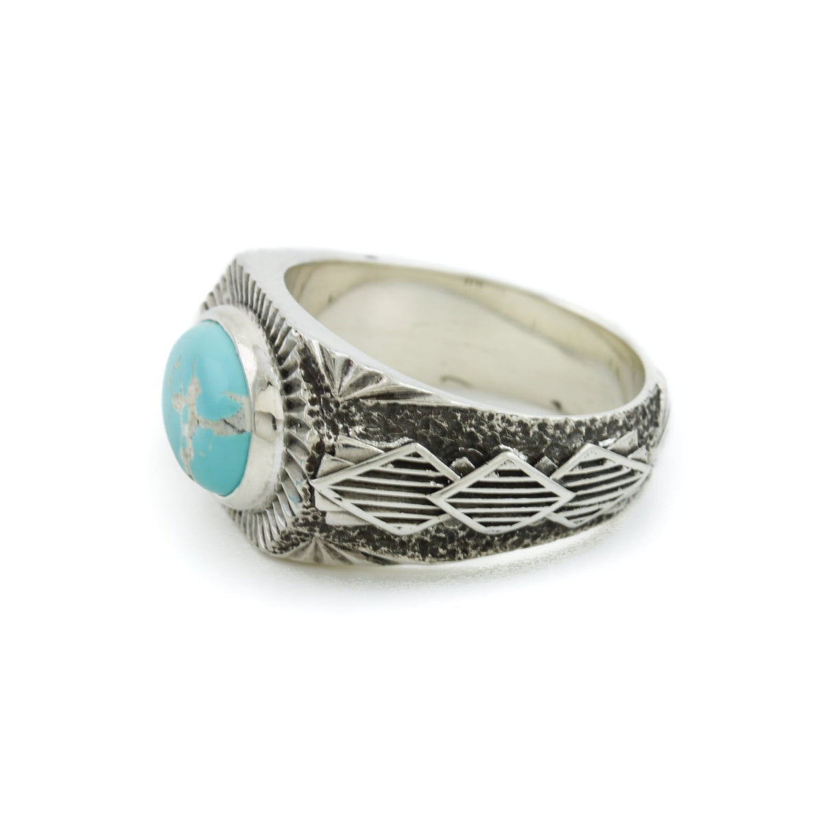 Royston Turquoise x Silver "Empire" Ring - Kingdom Jewelry