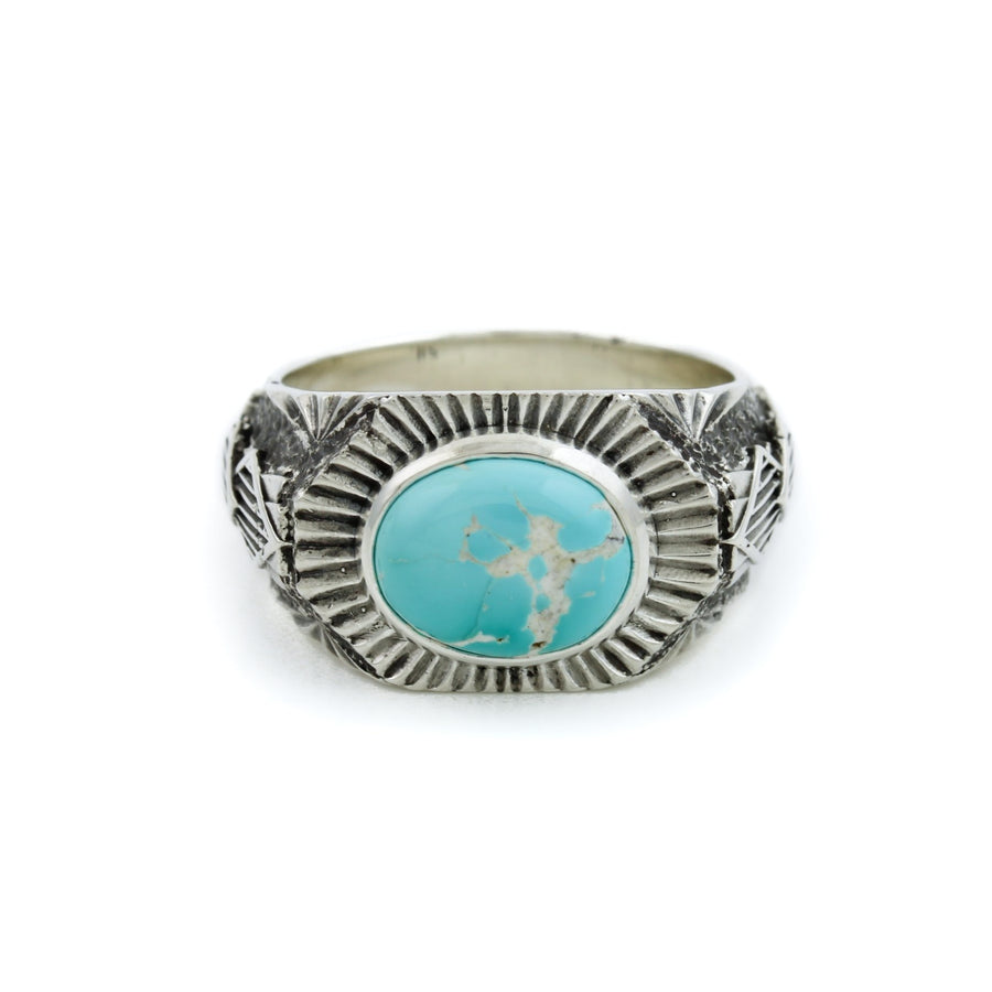 Royston Turquoise x Silver "Empire" Ring - Kingdom Jewelry