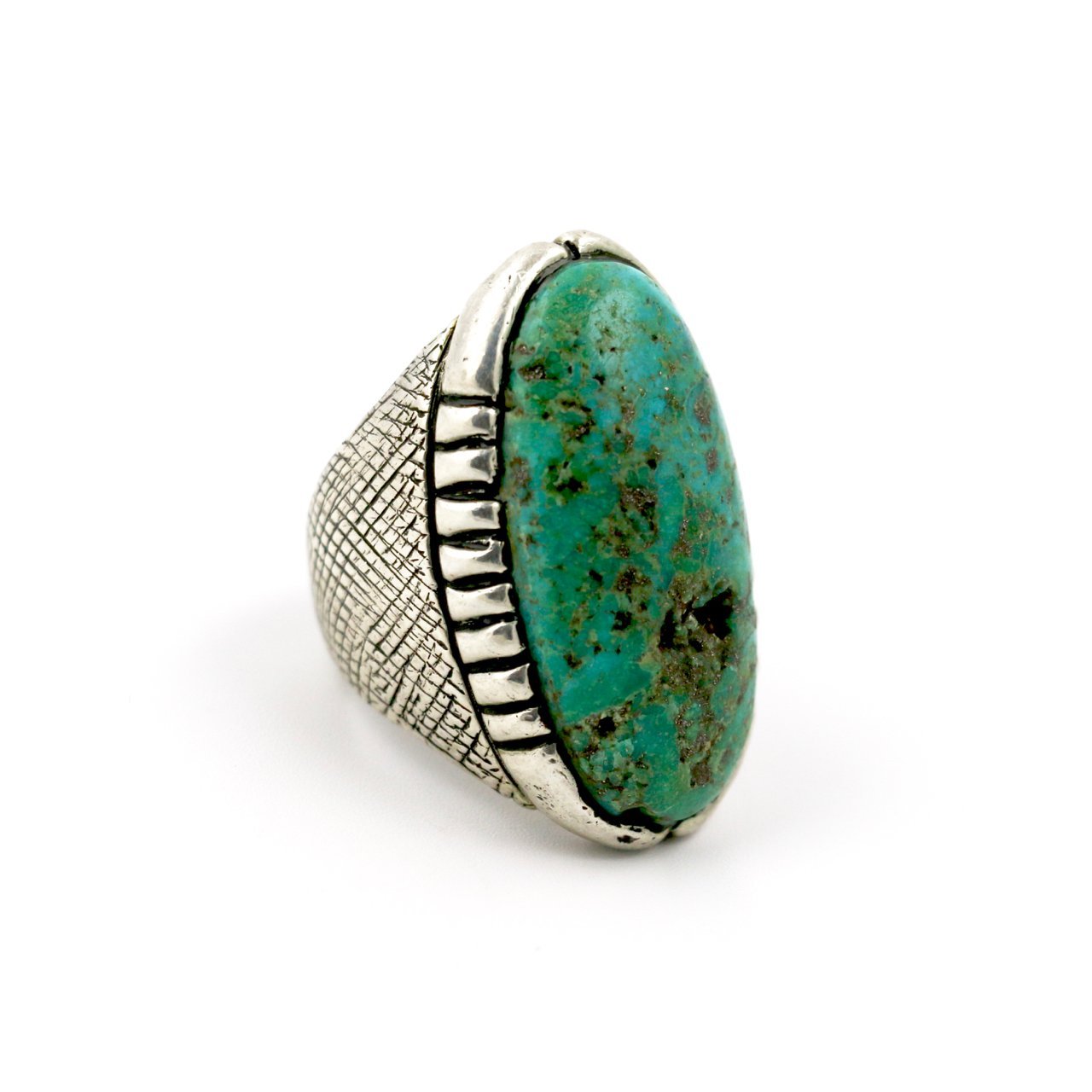 Rugged Long Turquoise Ring - Kingdom Jewelry