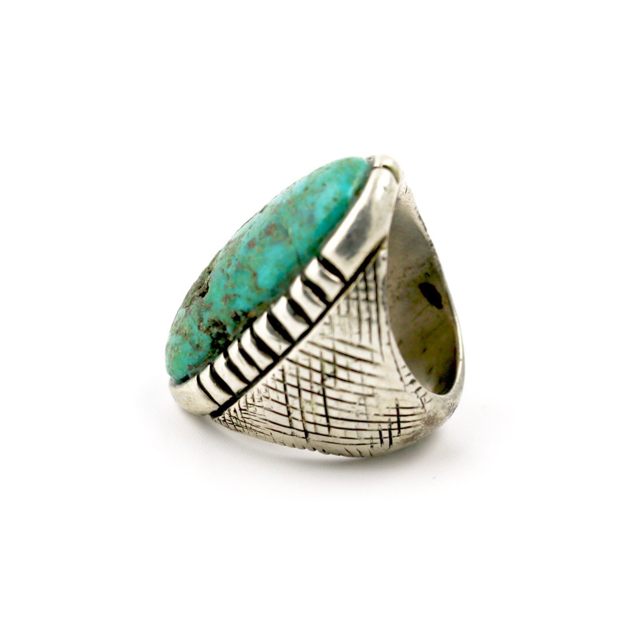 Rugged Long Turquoise Ring - Kingdom Jewelry