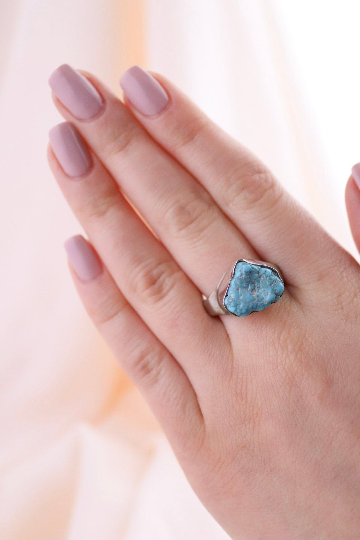 Rugged Turquoise Nugget Ring - Kingdom Jewelry