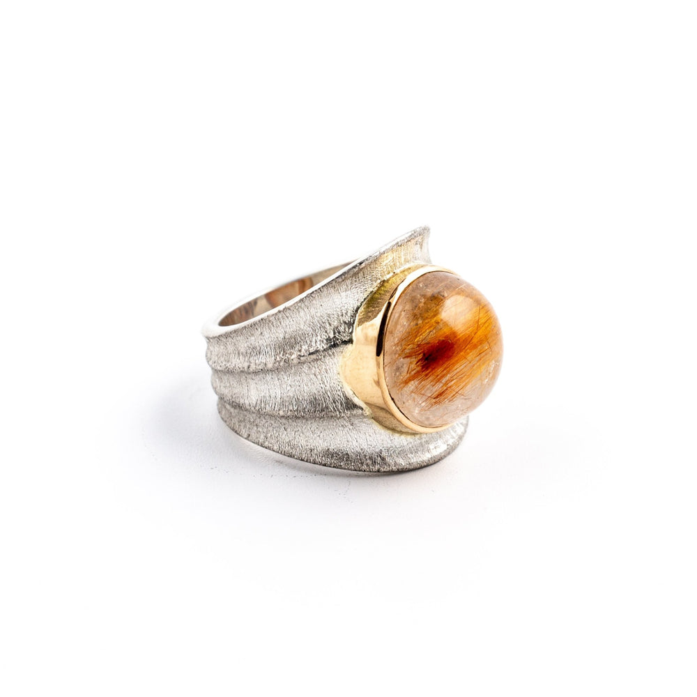 
                      
                        Rutilated Quartz Bamboo Ring - Kingdom Jewelry
                      
                    