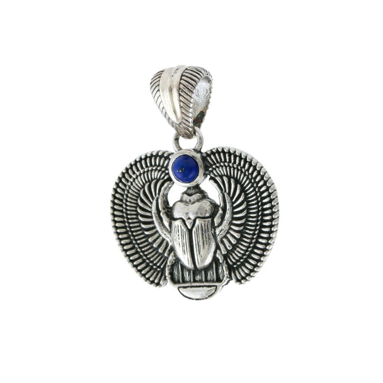 Load image into Gallery viewer, Sacred Scarab Pendant x Lapis Lazuli - Kingdom Jewelry
