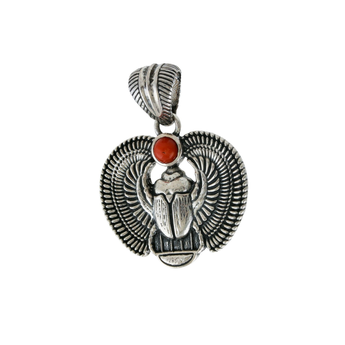 Sacred Scarab x Red Coral - Kingdom Jewelry
