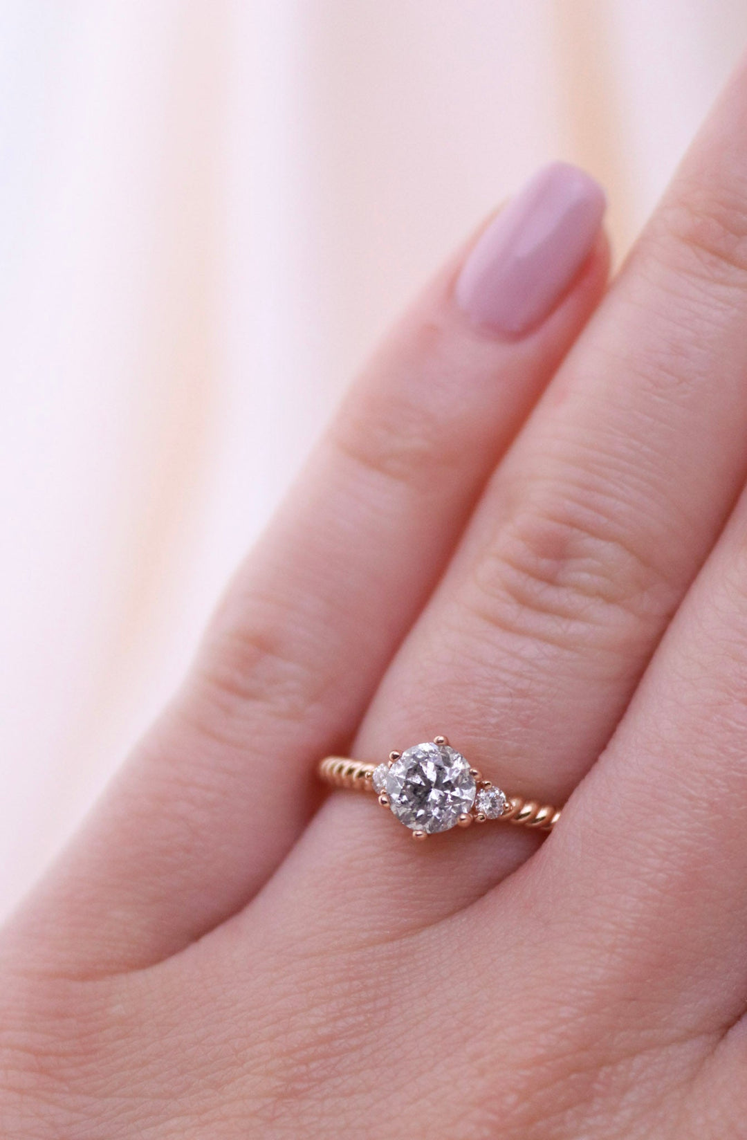 Salt & Pepper Diamond Engagement - Kingdom Jewelry