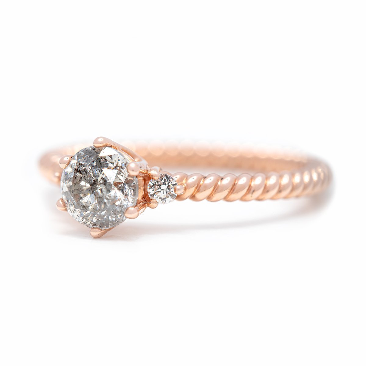Salt & Pepper Diamond Engagement - Kingdom Jewelry