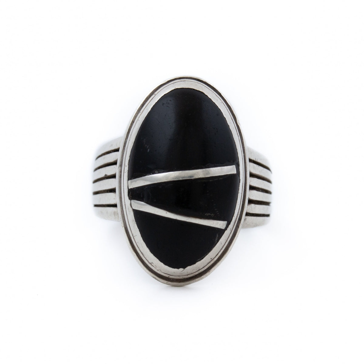 Sectioned Black Onyx Ring - Kingdom Jewelry