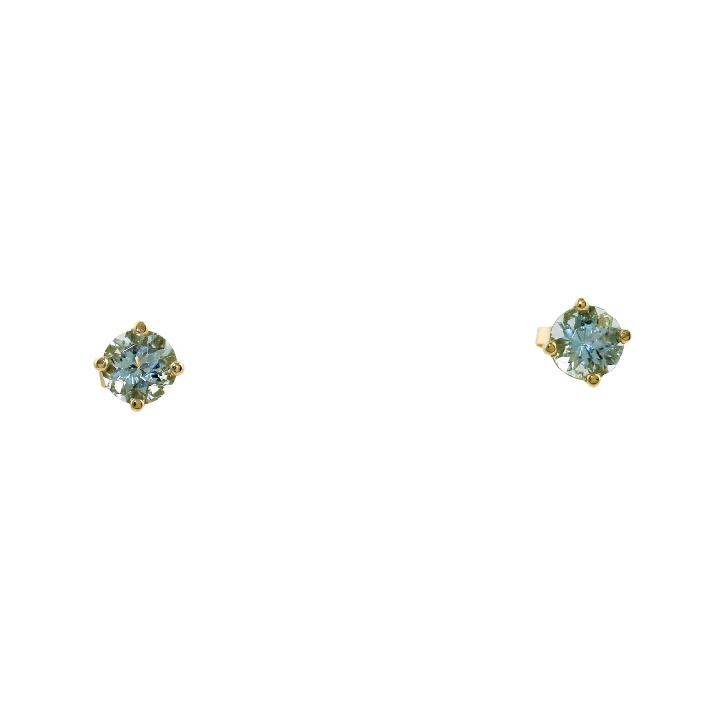 Serene Aquamarine 14k Gold Studs - Kingdom Jewelry
