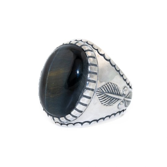 
                      
                        Shiso Ring with Blue Tiger's Eye - Kingdom Jewelry
                      
                    