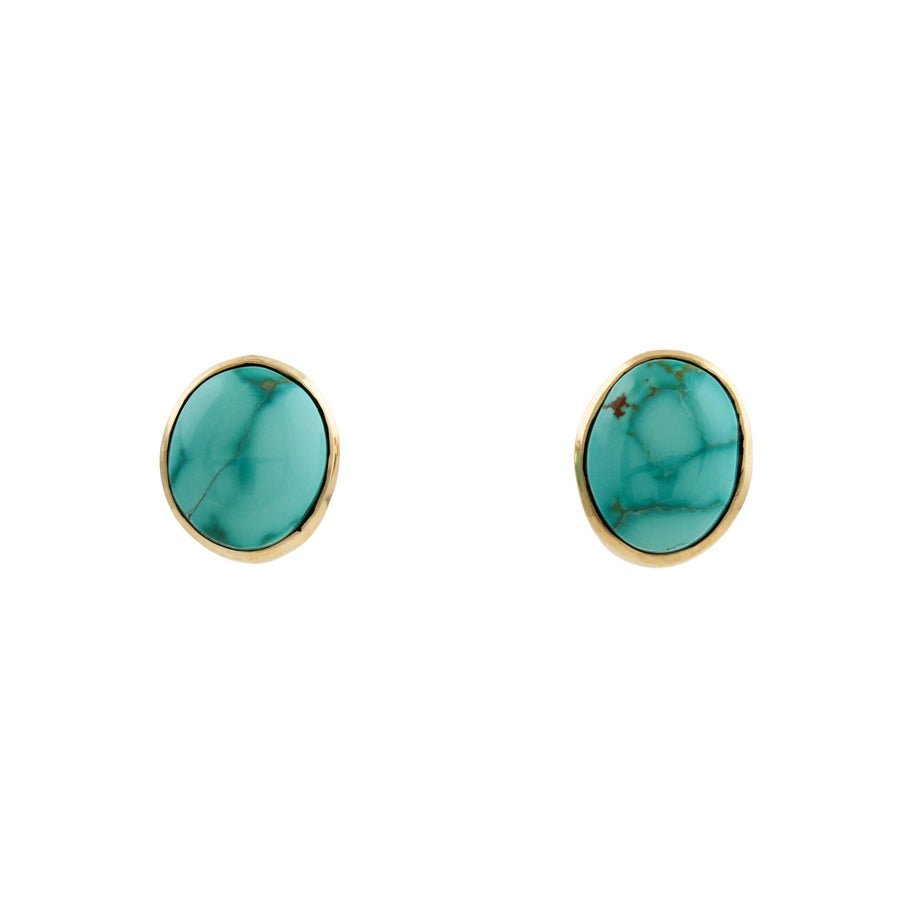 Sierra Nevada Turquoise 14k Studs - Kingdom Jewelry