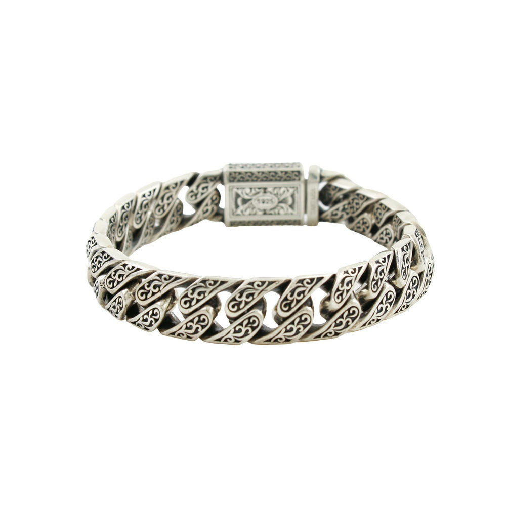 
                      
                        Silver "Acanthus" Miami Link Chain Bracelet - Kingdom Jewelry
                      
                    