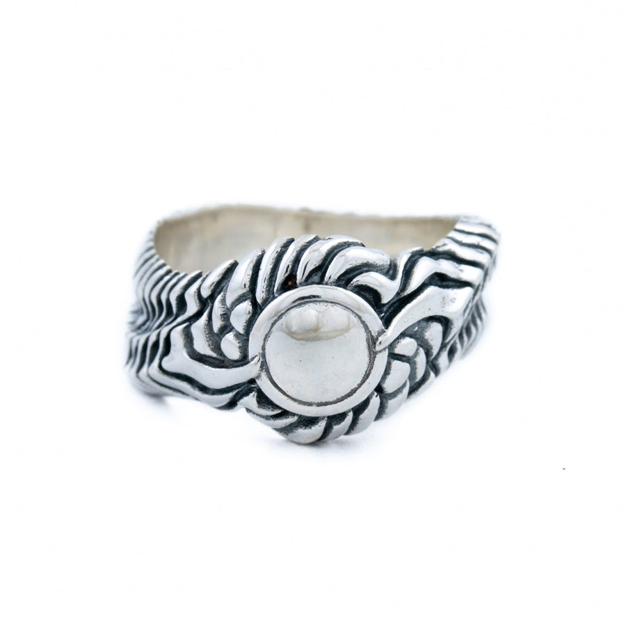 Silver "Biomech" Band Ring - Kingdom Jewelry