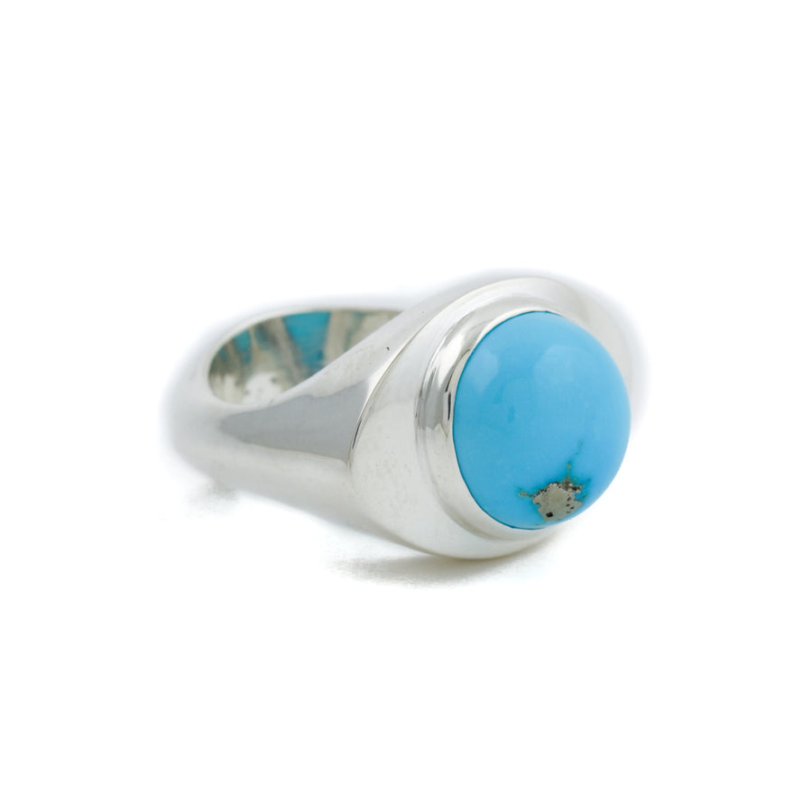 Silver Blue Turquoise "God's Eye" Signet - Kingdom Jewelry