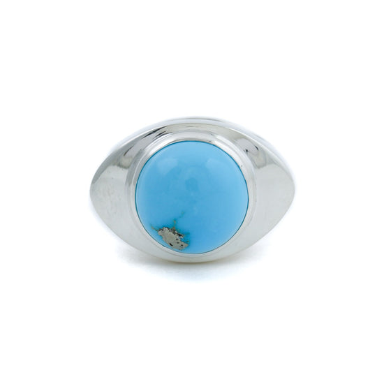 Silver Blue Turquoise "God's Eye" Signet - Kingdom Jewelry