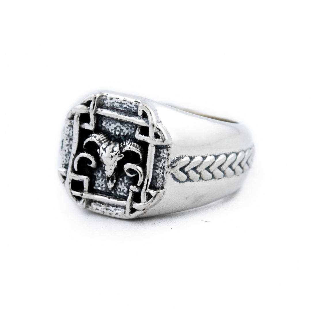 Silver "Celtic Aries" Ring - Kingdom Jewelry