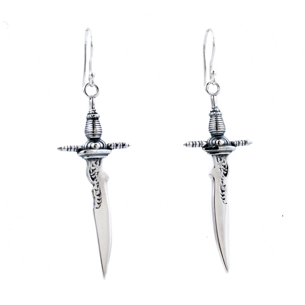 Silver "Cutlass" Sword Earrings - Kingdom Jewelry