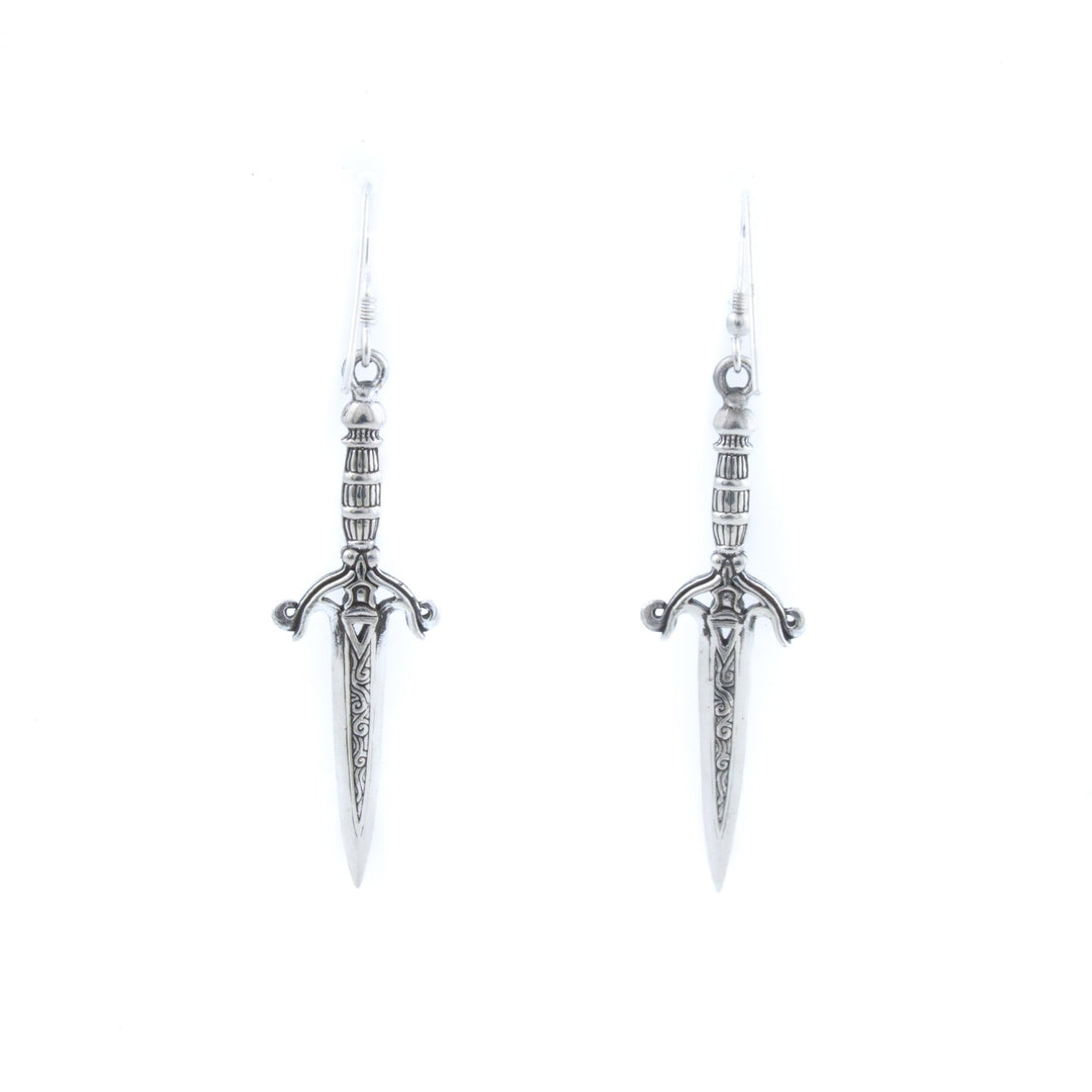 Silver Dagger Earrings - Kingdom Jewelry