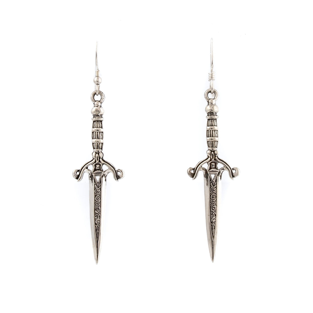 Silver Dagger Earrings - Kingdom Jewelry