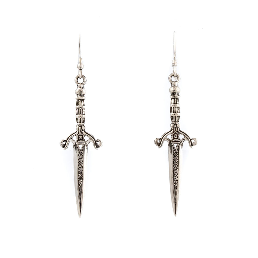 Silver Dagger Earrings - Kingdom Jewelry